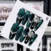 Stema Handmade Cat Eye False Nails With Rhinestones High Quality Full Cover Wearable Acrylic Press On Nails 10 Nails