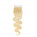 613 Blonde Body Wave 4X4 5X5 6X6 7X7 Transparent Lace Closure Virgin Hair