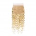 613 Blonde Deep Wave 4x4/5x5/6x6 Transparent Lace Closure Virgin Hair