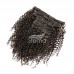 Clips in Human Hair extension Kinky Curly (7 pcs/set)