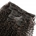 Clips in Human Hair extension Kinky Curly (7 pcs/set)