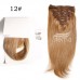 #Color Clips in Human Hair Extension Straight (18clips/8pcs/set)