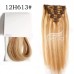 #Color Clips in Human Hair Extension Straight (18clips/8pcs/set)