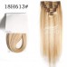 #Color Clips in Human Hair Extension Straight (18clips/8pcs/set)