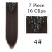 #2 #4 #6 Clips in Human Hair Extension Straight (7 pcs/set)