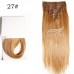 #Color Clips in Human Hair Extension Straight (18clips/8pcs/set)