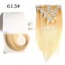 #Color Clips in Human Hair Extension Straight (18clips/8pcs/set)