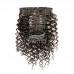 Clips in Human Hair extension Deep Wave (7 pcs/set)