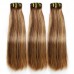 Double Drawn Highlight #4/27 Bone Straight Virgin Hair Bundles