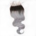 Stema Hair 4x4 Lace Closure With Bundles 1B/Grey Body Wave Virgin Hair
