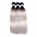 1B/Grey Bundles Straight 1/3/4 PCS Virgin Hair 