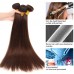 Stema Hair #4 Brown Color Straight Raw Virgin Hair Bundles