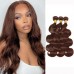 Stema Hair #4 Brown Color Body Wave Raw Virgin Hair Bundles