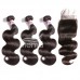 Stema Body Wave Virgin Hair With 5x5 Transparent Lace Closure