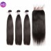Stema Straight Virgin Hair With 5x5 HD Lace Closure