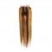 Double Drawn Piano Color Highlight #4/27 Straight Bundles With 4x4 Lace Closure Human Hair