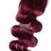 #99J Virgin Hair Body Wave Bundles With 4x4 Transparent Lace Closure