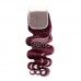 #99J Virgin Hair Body Wave Bundles With 4x4 Transparent Lace Closure