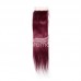 #99J Virgin Hair Straight Bundles With 4x4 Transparent Lace Closure