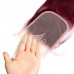 #99J Virgin Hair Straight Bundles With 4x4 Transparent Lace Closure