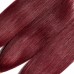 #99j Red Virgin Hair Straight Bundles With 4x4 Transparent Lace Closure