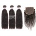 Stema Virgin Kinky Curly Hair With 5x5 HD & Transparent Lace Closure