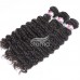 Stema Hair 4X4 Medium Brown Lace Closure With Bundles Deep Wave 