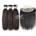 Stema Virgin Kinky Straight Hair With 13x4 HD & Transparent Lace Frontal