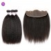 Stema Virgin Kinky Straight Hair With 13x4 HD & Transparent Lace Frontal
