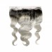 Stema 1B/Grey Body wave Virgin Hair With 13x4 Lace Frontal