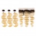 1B/613 Ombre Color Body Wave Bundles With 13x4 Lace Frontal