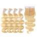 613 Virgin Hair Bundles Body Wave With 6x6 Lace Closures