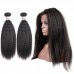 Virgin Hair kinky Straight Bundles With 360 Full Lace Frontal