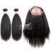 Virgin Hair kinky Straight Bundles With 360 Full Lace Frontal