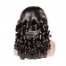 Stema #1B Natural Black Double Drawn Bouncy Curl 13x4 Transparent Lace Frontal Wig 250% Density