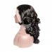 Stema #1B Natural Black Double Drawn Bouncy Curl 13x4 Transparent Lace Frontal Wig 250% Density