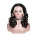 Stema #1B Natural Black Double Drawn Bouncy Curl 13x4 Transparent Lace Frontal Wig 250% Density