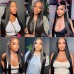 Stema Double Drawn Full 13x4 Transparent Lace Big Frontal Virgin Hair Wig 250% Density