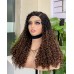 Stema 5x5 Ombre Double Drawn Pissy Curl Transparent Lace Closure Wig