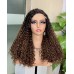 Stema 5x5 Ombre Double Drawn Pissy Curl Transparent Lace Closure Wig