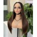 Stema #4 brown 13x4 Double Drawn Bone Straight Lace Frontal Wig