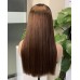 Stema #4 brown 13x4 Double Drawn Bone Straight Lace Frontal Wig