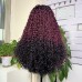 Stema 5x5 Ombre Double Drawn Pissy Curl Transparent Lace Closure Wig