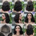 Stema Short Double Drawn Bouncy Curl 13x4 Transparent Lace Frontal Wig 250% Density