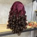 Stema #99j/4 Double Drawn Bouncy Curl 13x4 Transparent Lace Frontal Wig 250% Density