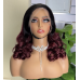Stema #1b/99j Double Drawn Bouncy Curl 13x4 Transparent Lace Frontal Wig 250% Density