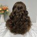 Stema #4 Brown Double Drawn Bouncy Curl 13x4 Transparent Lace Frontal Wig 250% Density
