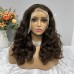 Stema #4 Brown Double Drawn Bouncy Curl 13x4 Transparent Lace Frontal Wig 250% Density