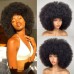 Stema 360 Lace Frontal Fluffy Afro Kinky Curly Human Hair Wig Natural Short Wigs For Black Women