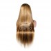 Stema Highlight #4/27 Straight Body Wave 13x4 Transparent Lace Front Human Hair Wig